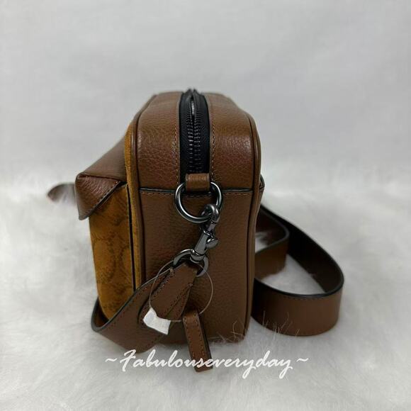 Coach Warner Crossbody Bag In Signature Suede Colorblock CCG08 - Picture 6 of 9